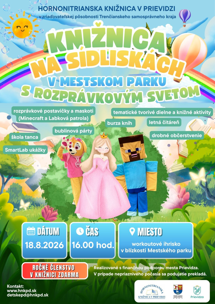 Kniznica na sidliskach Mestsky park 2026