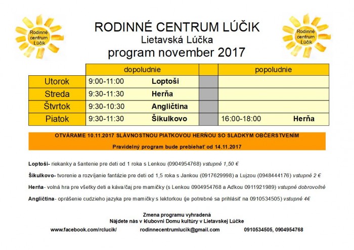 program nov 2017