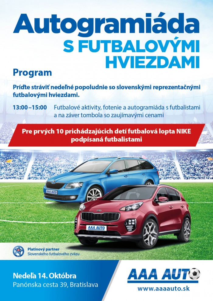 Pozvanka AAAauto Futbalisti 14.10