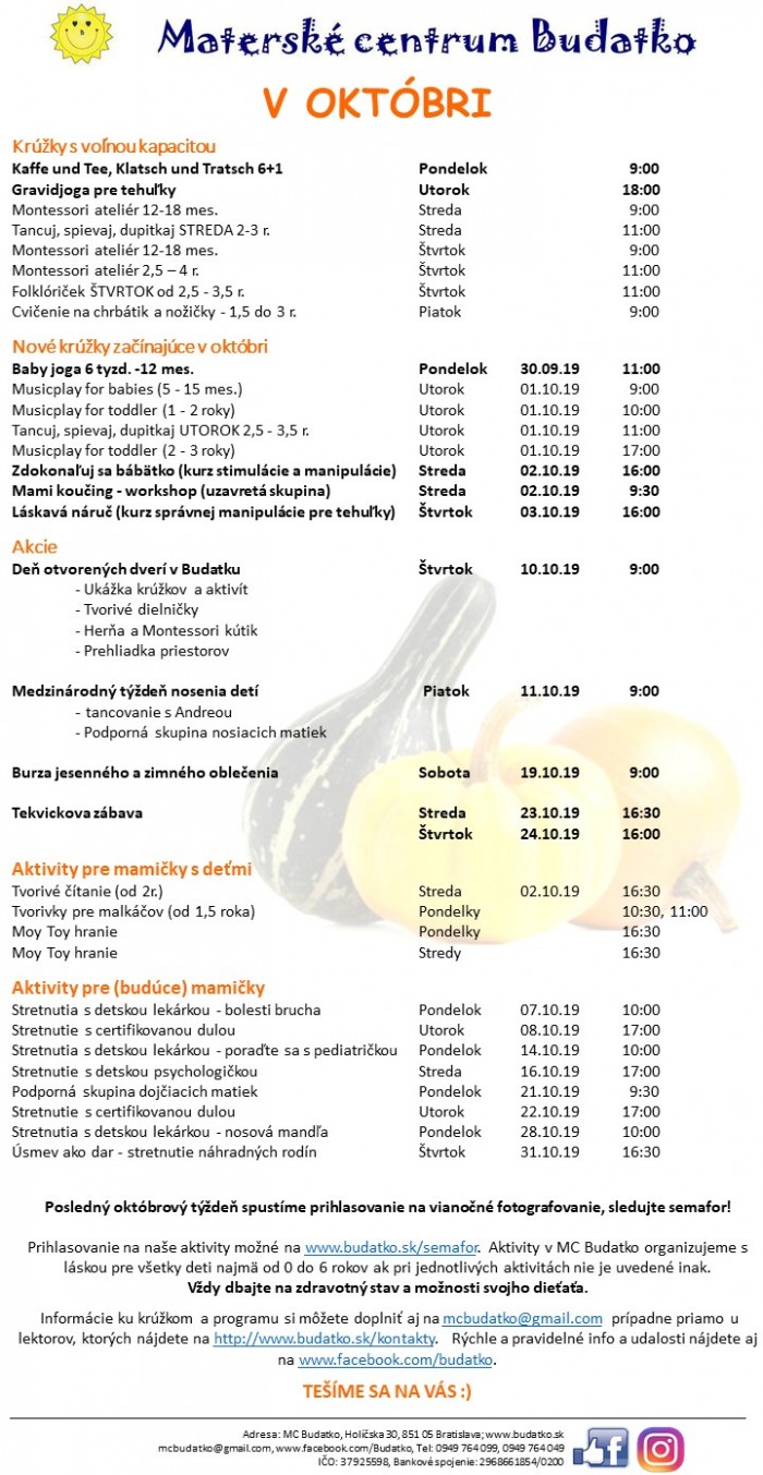 Program mesiaca 2019 10