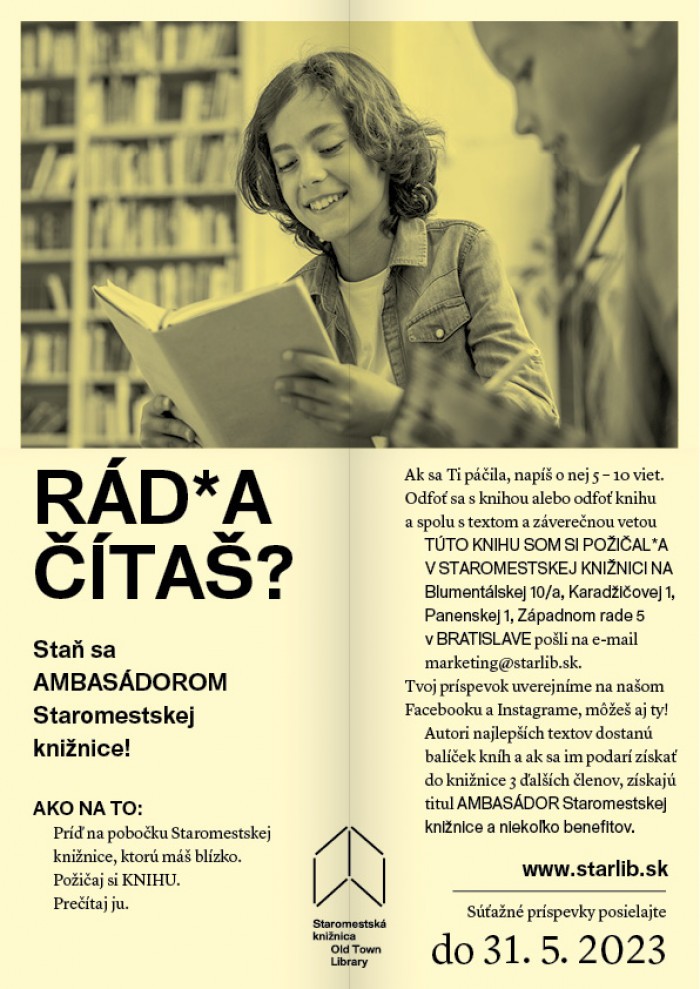 Ambasador Staromestskej kniznice 2023