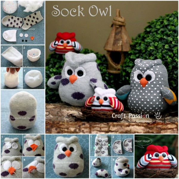 DIY Sock Owls 