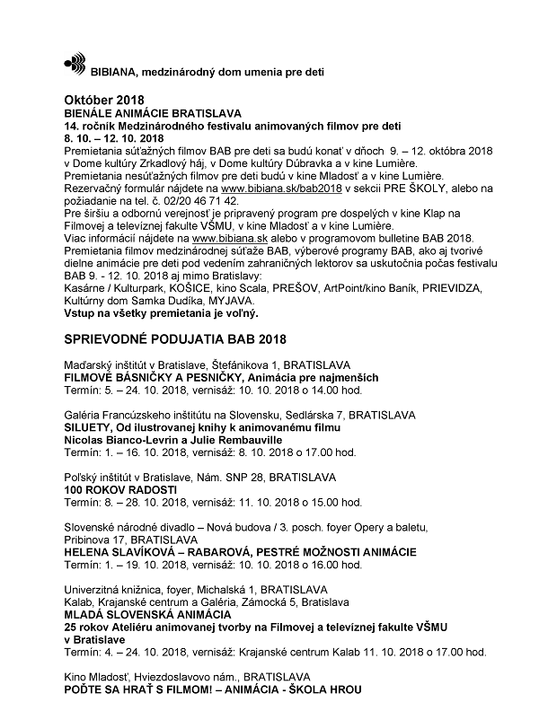 BIBIANA oktober 2018 0