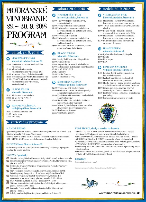 modranske vinobranie 2018 program page 0