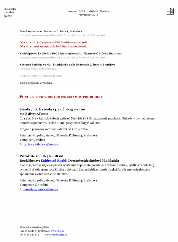 SNG program rodina 11 2018 0