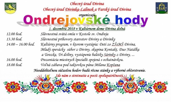 1543220408 ondrejovske hody v obci divina