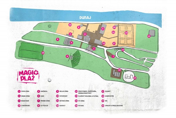 Mapa plaze