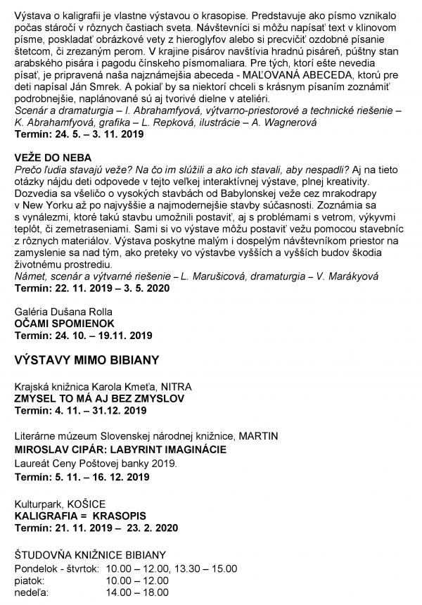 BIBIANA program november 2019 6