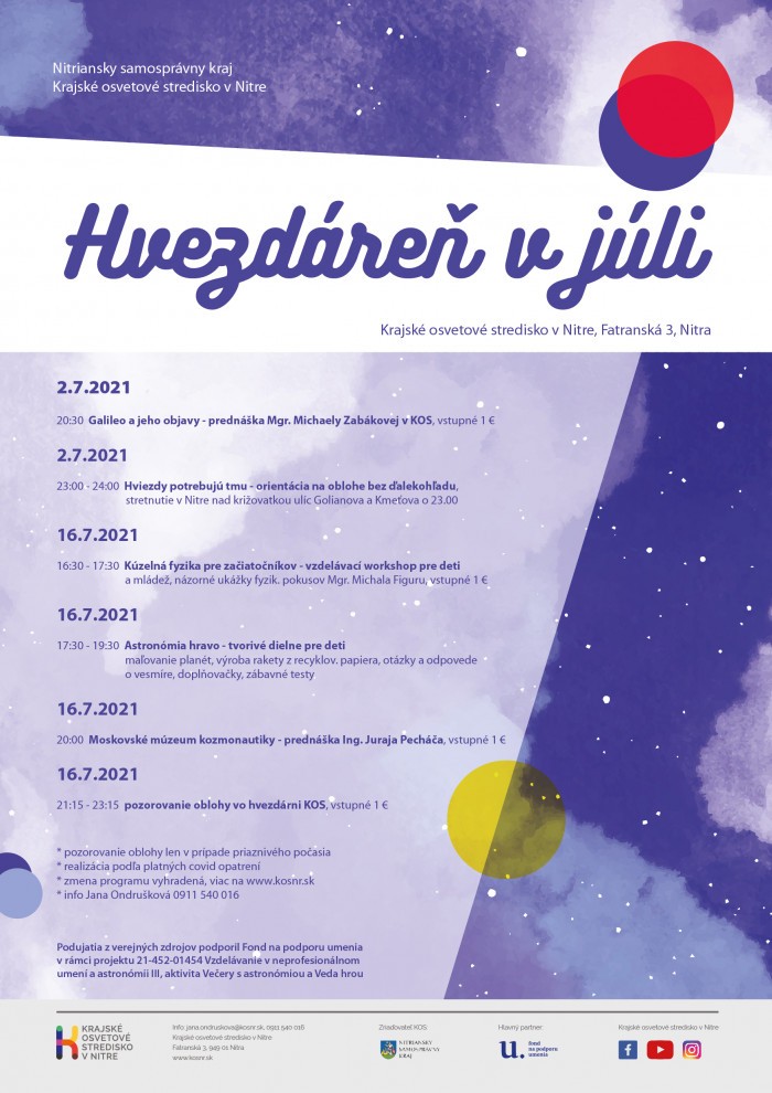 plagat hvezdaren KOS v juli 21