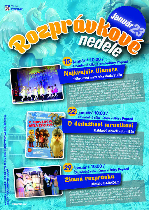 large Rozpravkove nedele Dom kultury Poprad januar 2024