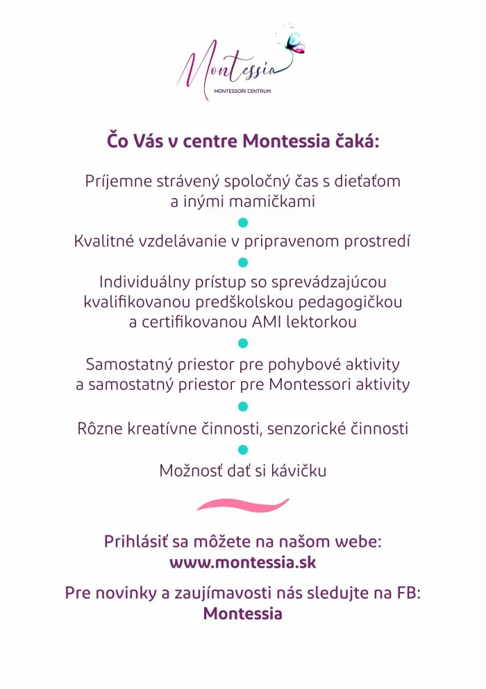 Montessia letacik Co vas caka v Montessori centre