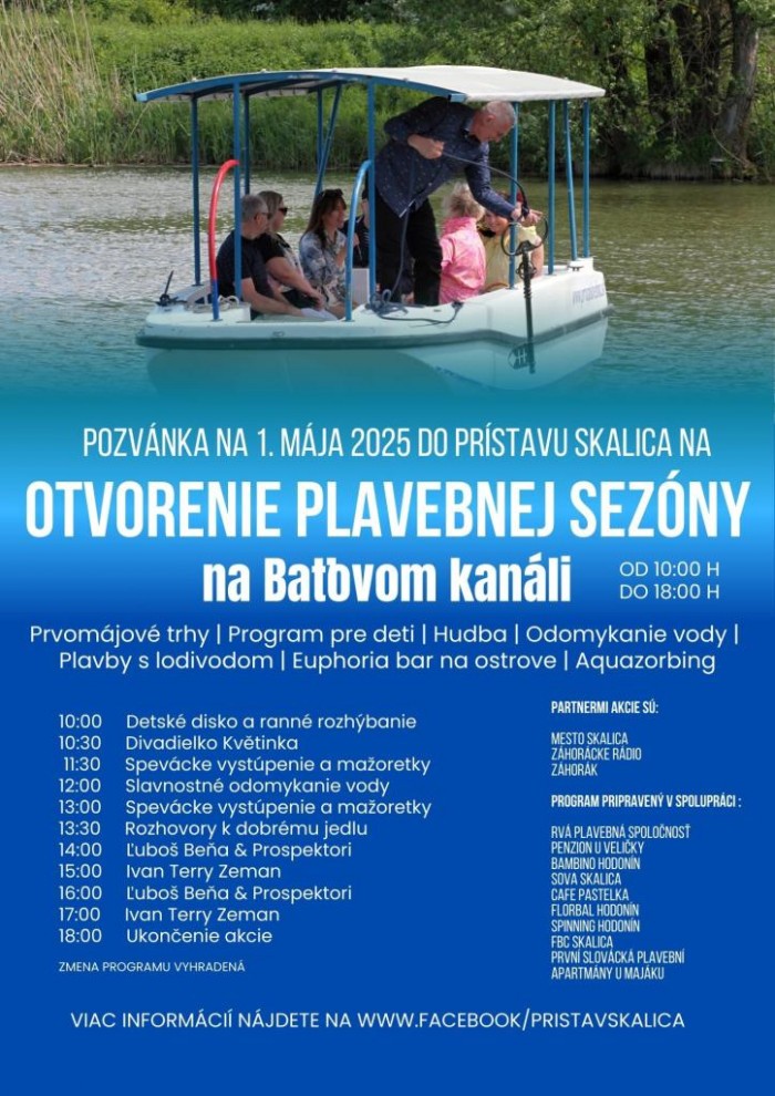 pozvanka otvorenie plavebnej sezony 2025