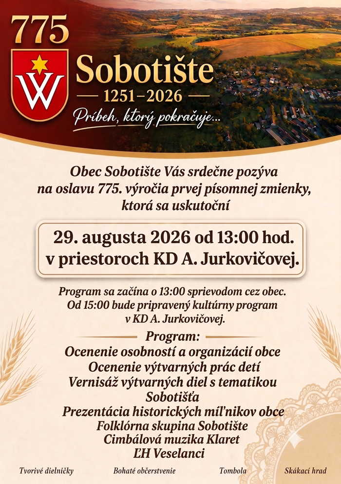 Oslava 775. vyrocia prvej pisomnej zmienky o obci