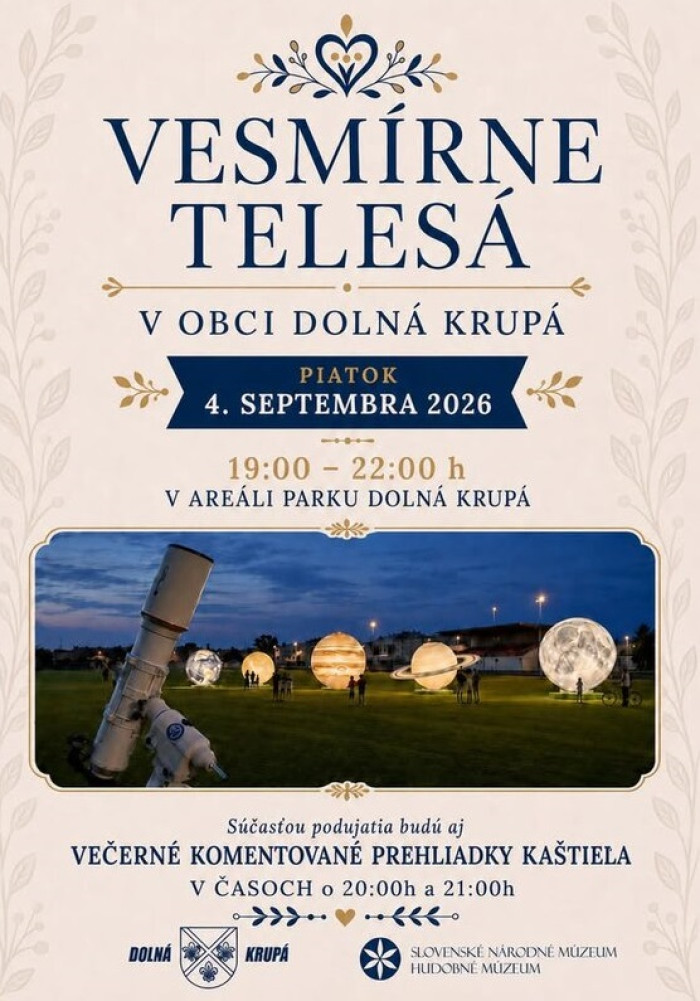 Vesmirne telesa v Dolnej Krupej