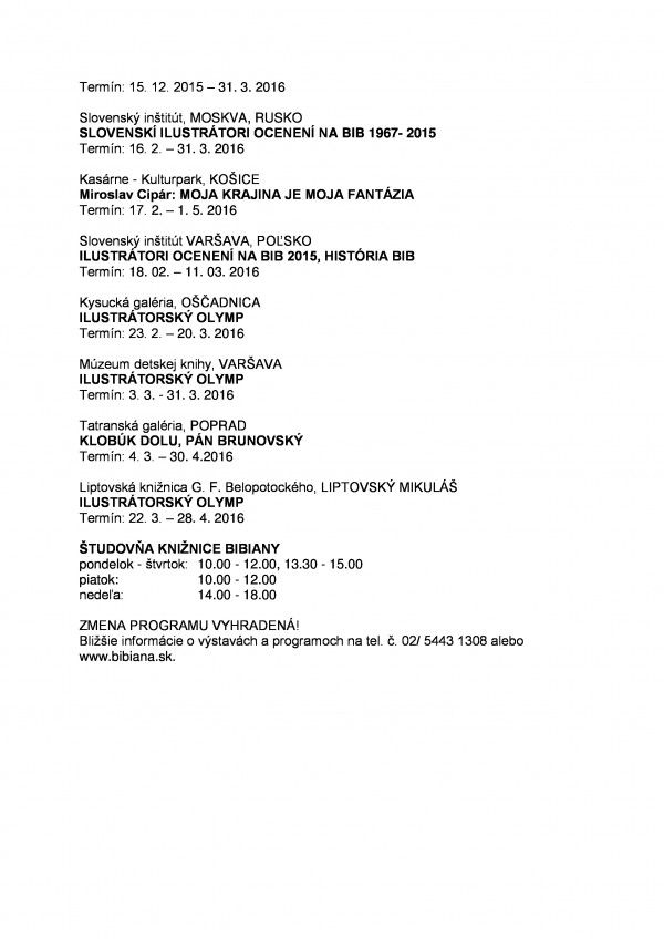 BIBIANA Marec 2016 page 2