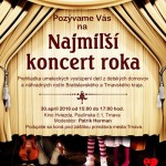 Pozvanka Najmilsi koncert roka Trnava