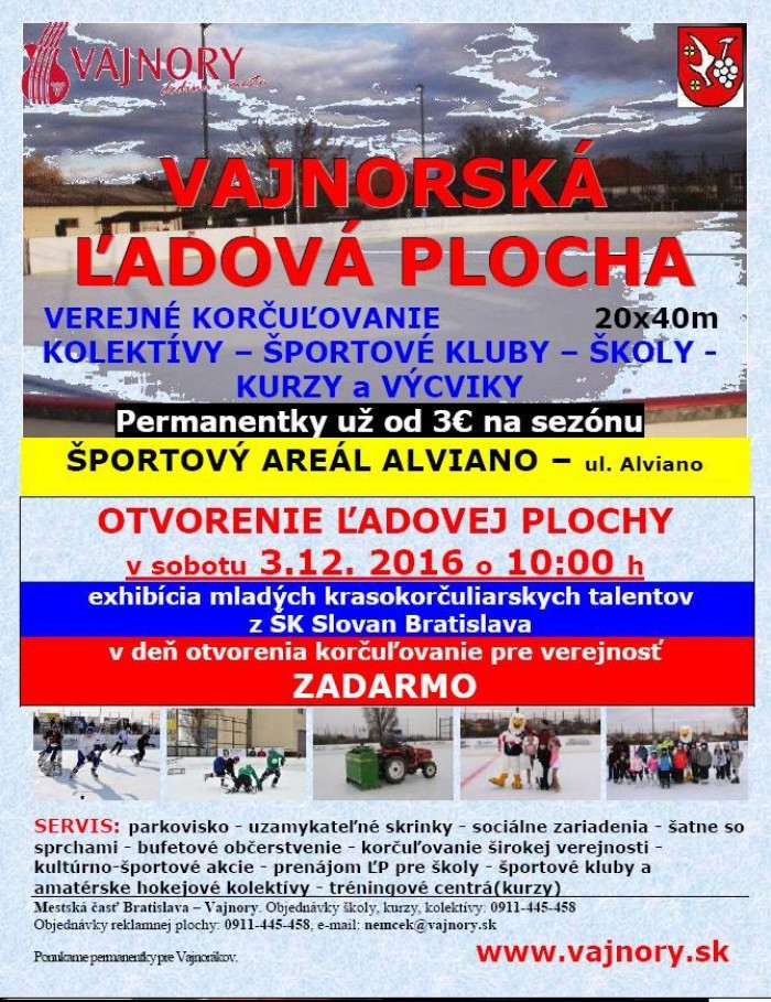 otvorenie ladovej plochy