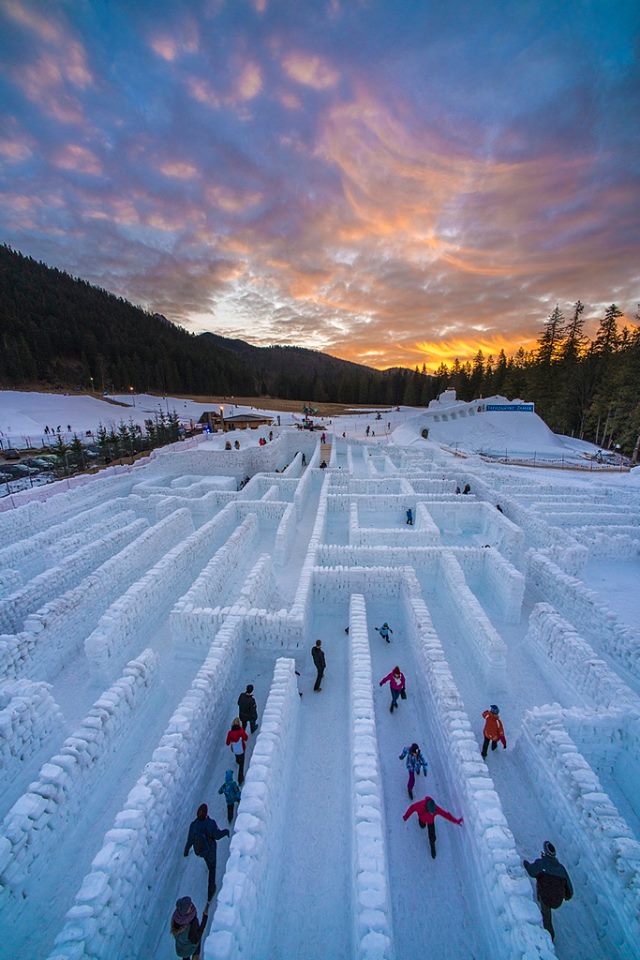 Najväčší snežný labyrint Snowlandia