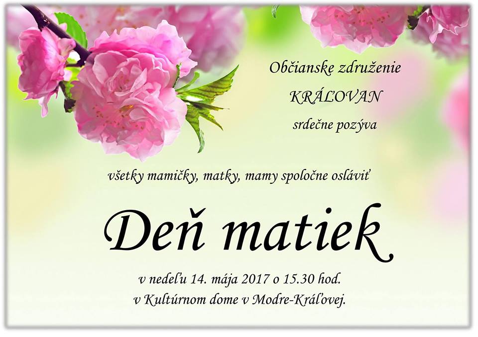 Deň matiek s OZ Kráľovan