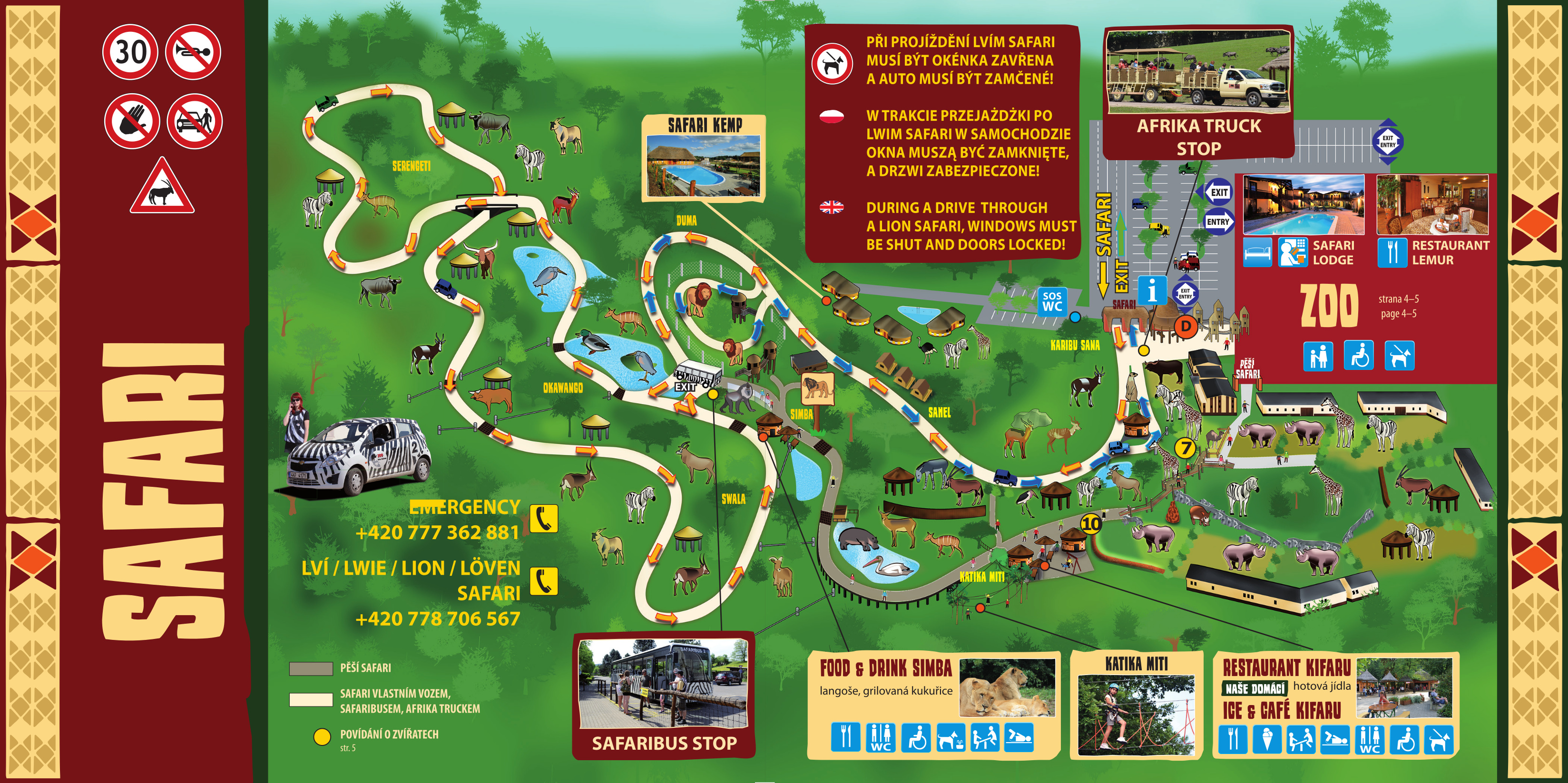 safari park dvur kralove mapa