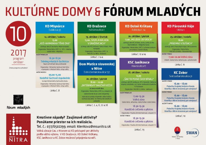 kulturne domy oktober 2017 