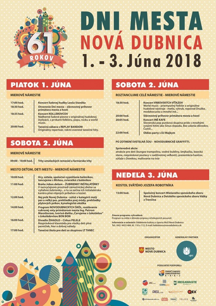 Dni mesta 2018 program