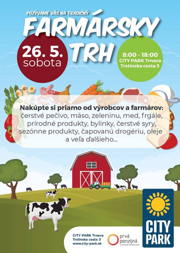 farmarske trhy city park trnava