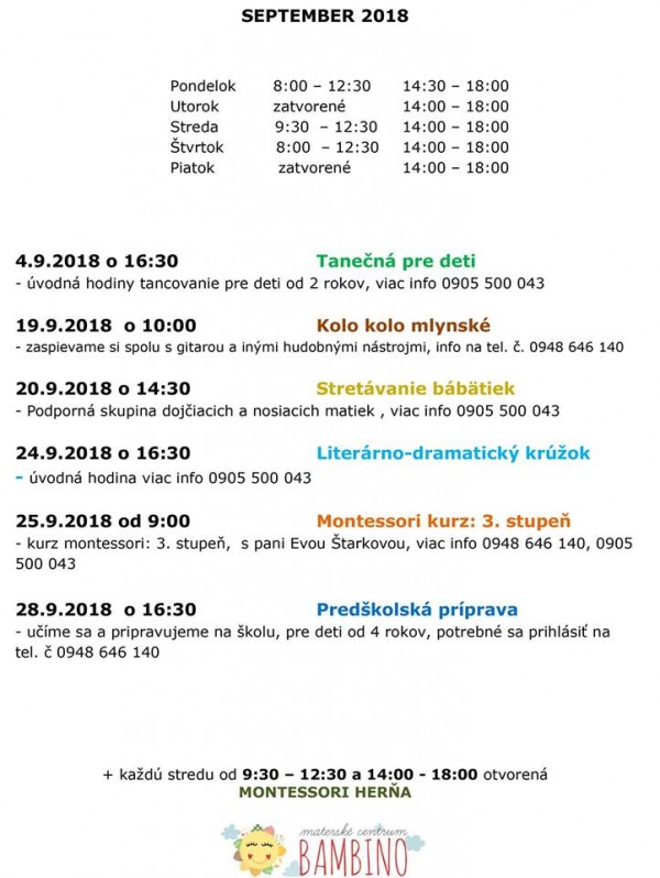 progrma mc bambino