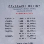 otvaracie hodiny HC plocha ladova