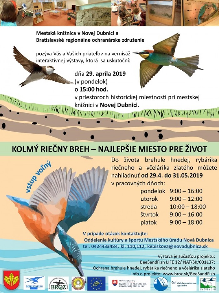 Vystava nova dubnica Kolmy riecny breh 2019