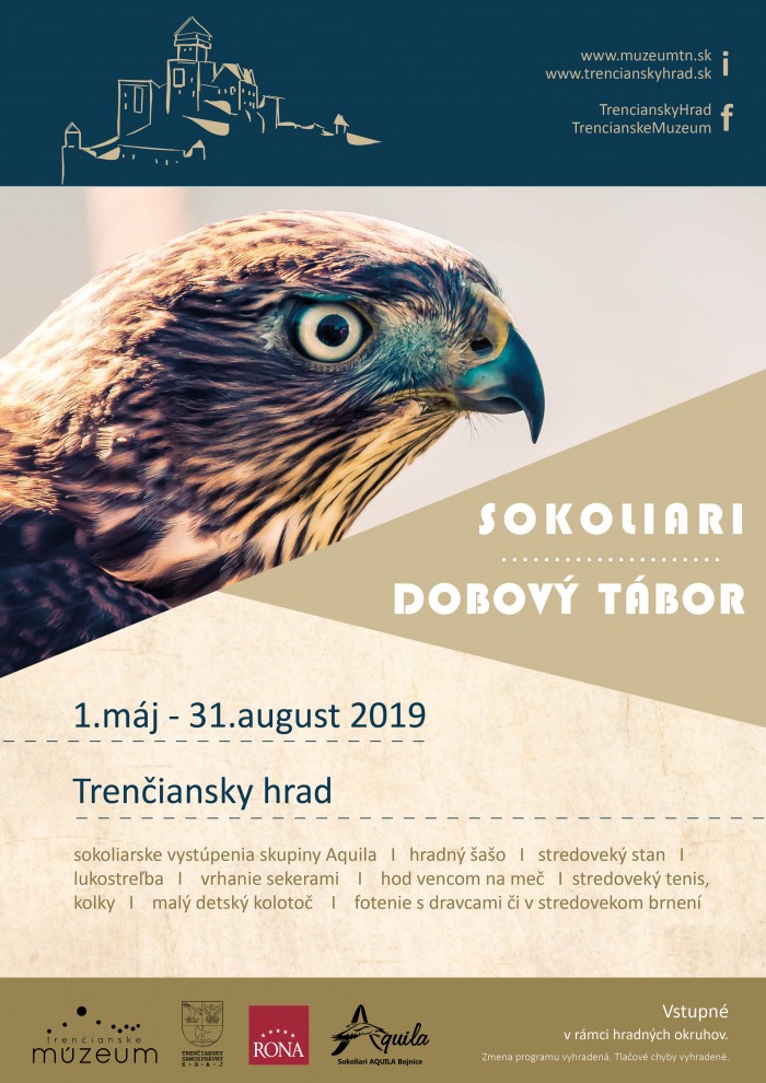 sokoliari dobovy tabor Trenciansky hrad