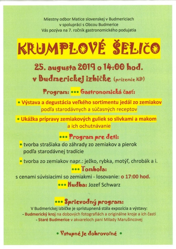 krumplove selico 2019