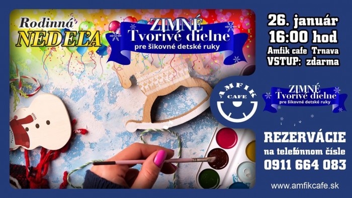 Tvorive zimne dielne Rodinna nedela Amfikcafe 26012020
