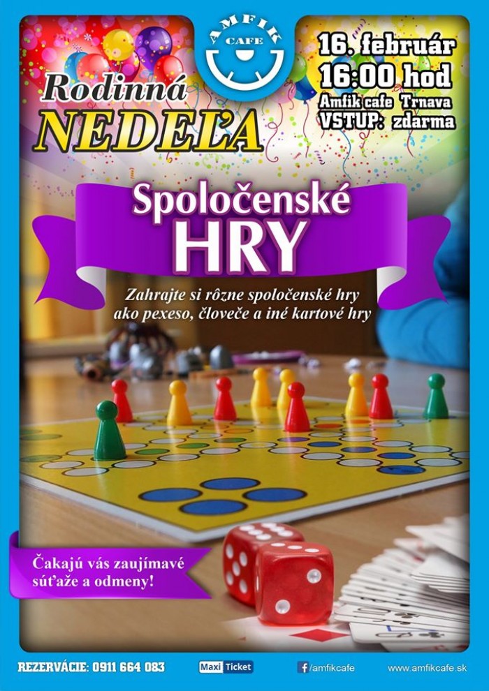 Rodinna nedela Spolocenske hry