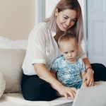 modern woman working with child multi tasking freelance motherhood concept 158595 5049