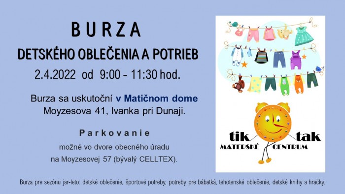 burza detskeho oblecenia
