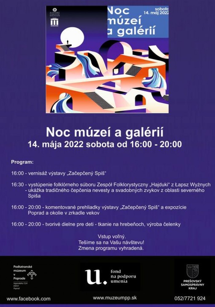 large Noc muzei a galerii 2022 Podtatranske muzeum v Poprade maj