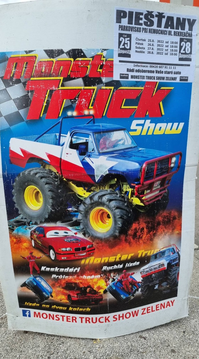 Monster truck show v Pieštanoch