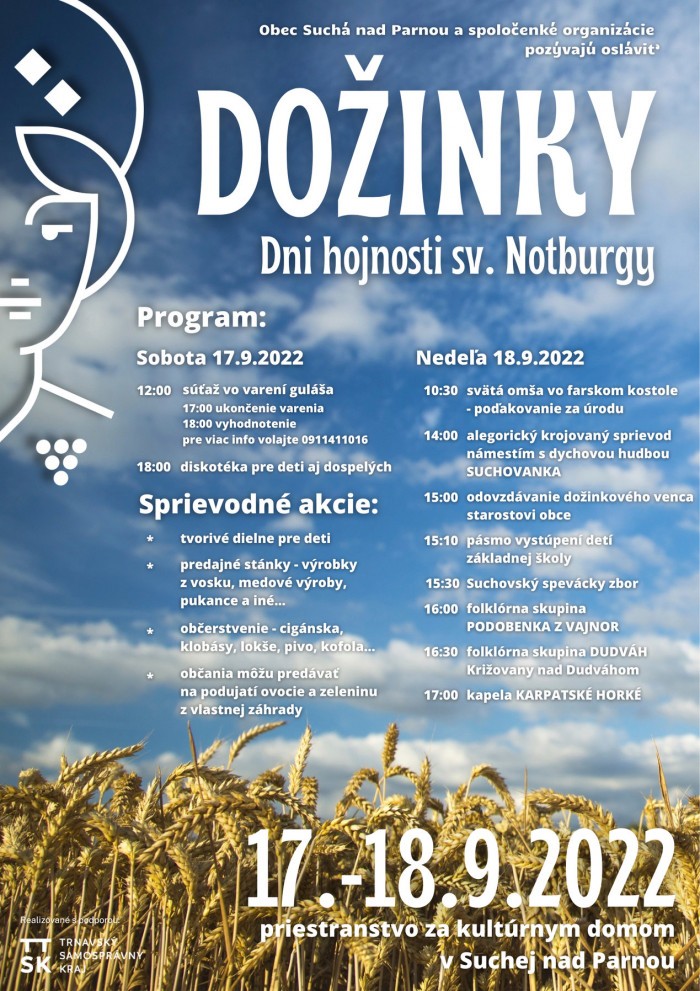 Plagat Dozinky 2021 zdroj Sucha nad Parnou