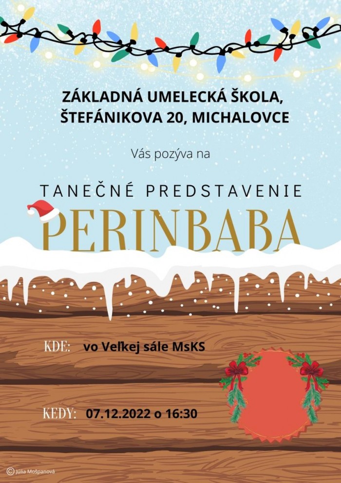 tanecne predstavenie perinbaba zus michalovce stefanikova 20