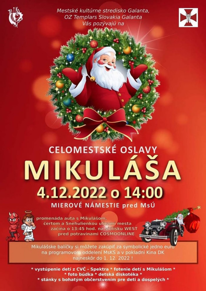 Celomestske oslavy Mikulasa 2022