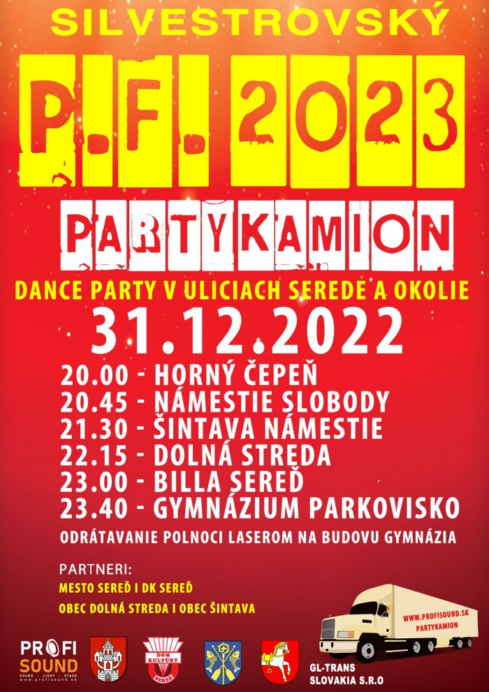Silvestrovsky partykamion Sere22