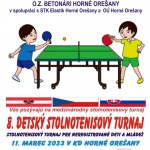 detsky stolnotenisovy turnaj HO23