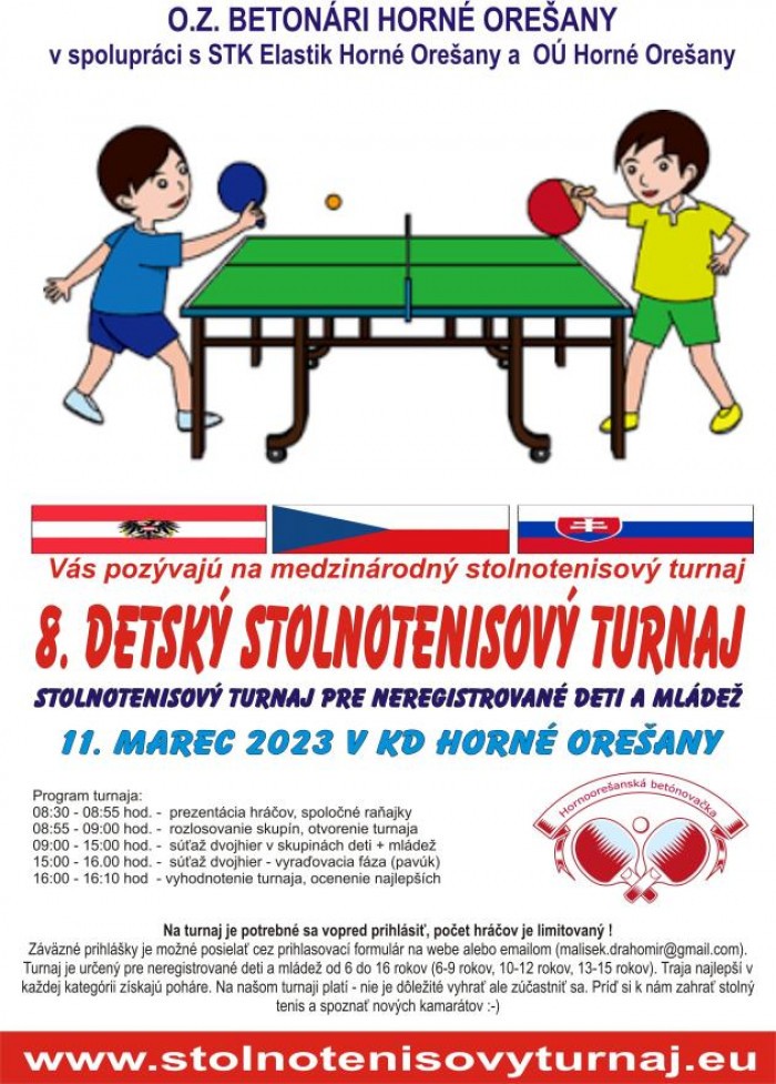 detsky stolnotenisovy turnaj HO23
