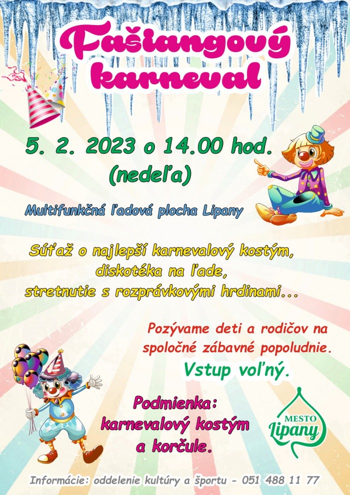 Fasiangovy karneval plagat 5.2.2023