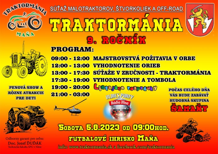 Traktormania 2023 bez sponzorov vrtulnik