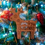 beautiful shot decorated christmas tree blurred 1