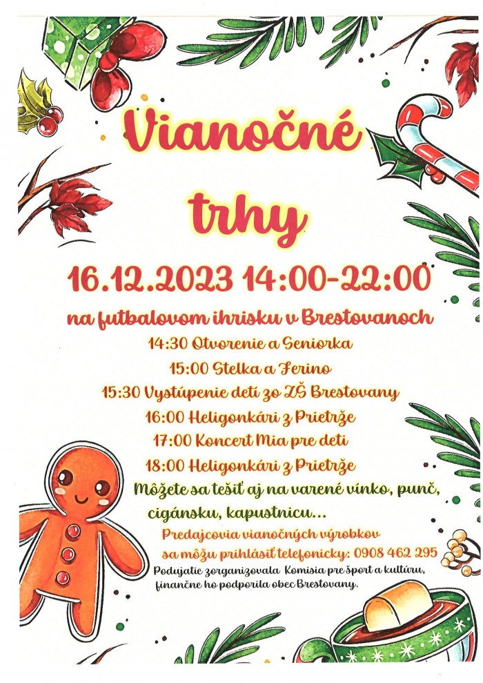 Vianocne trhy v Brestovanoch 16.12.23