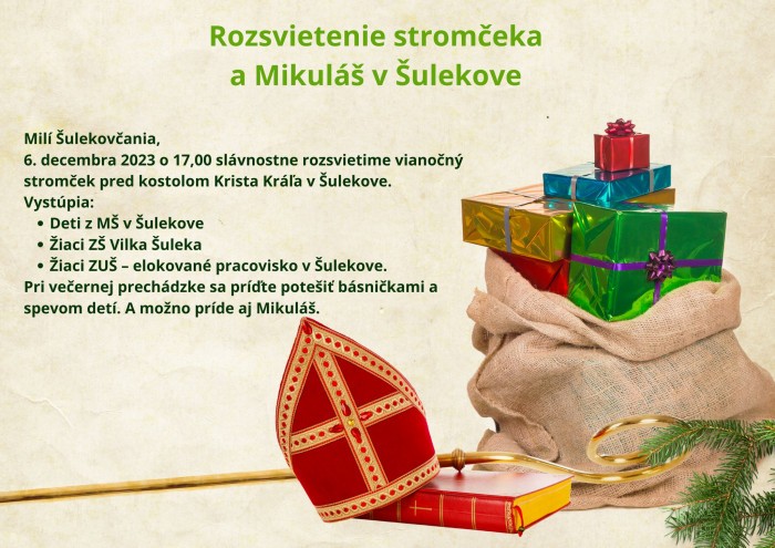 Rozsvietenie stromceka a Mikulas v Sulekove23