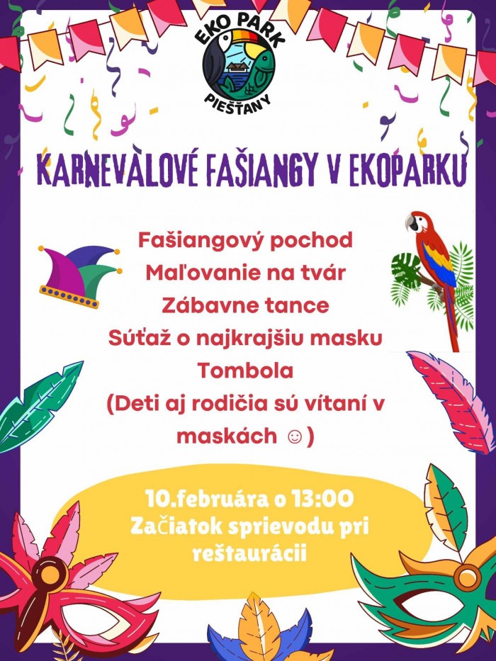 Karnevalove fasiangy v Ekoparku 10.2.24